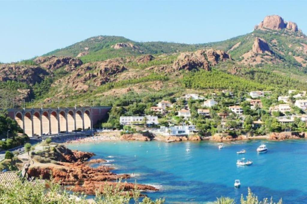 Petit Paradis Vue Mer- Plage Et Calanques A 3 Mn Saint-Raphaël エクステリア 写真